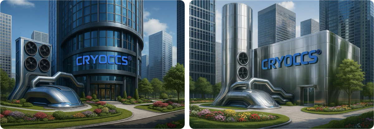 CRYOCCS Power Plant, LN₂ and CO₂ storage and EV charging